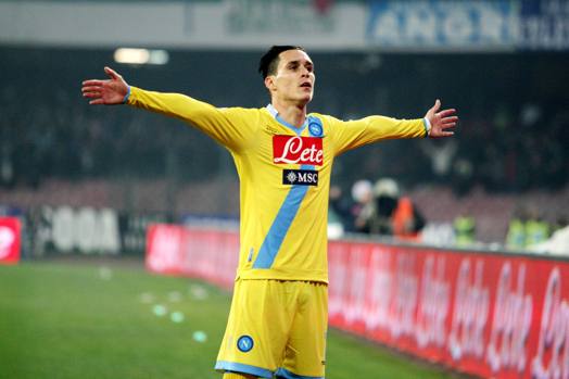 L'esultanza di José Callejon. LaPresse